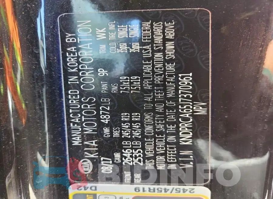 KNDPRCA65J7370961 Photo# 13