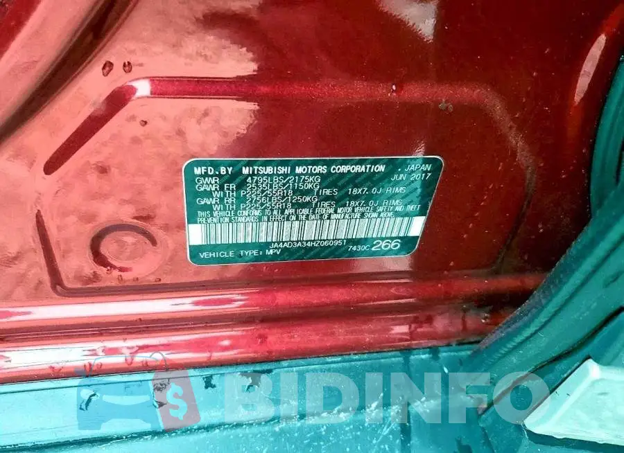 JA4AD3A34HZ060951 Photo# 14