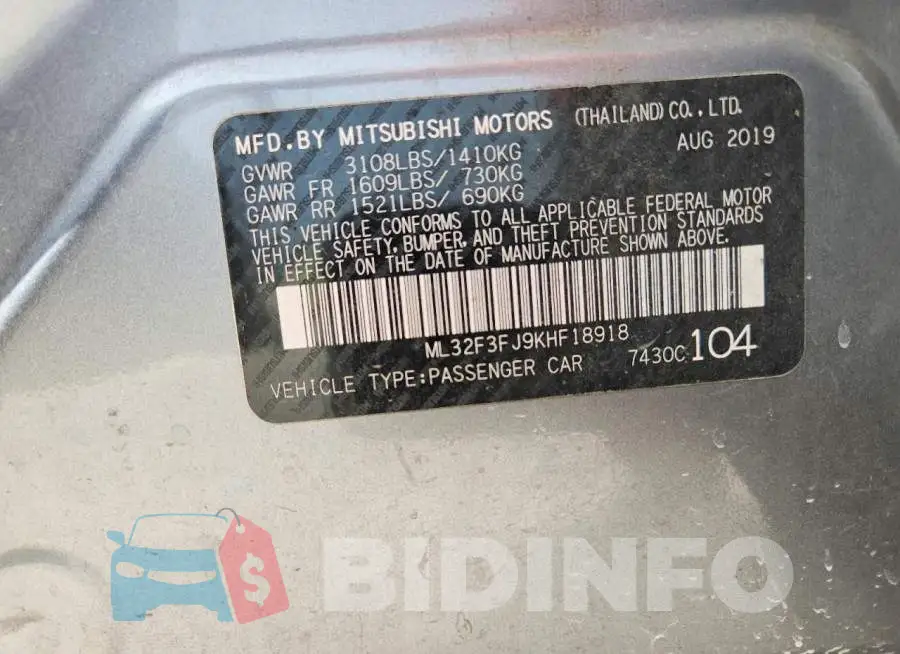 ML32F3FJ9KHF18918 Photo# 12