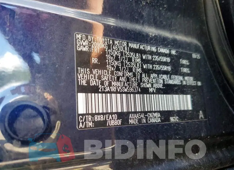 2T3A1RFV5SW596374 Photo# 13