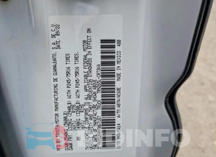 3TYRX5GN9NT067187 Photo# 12