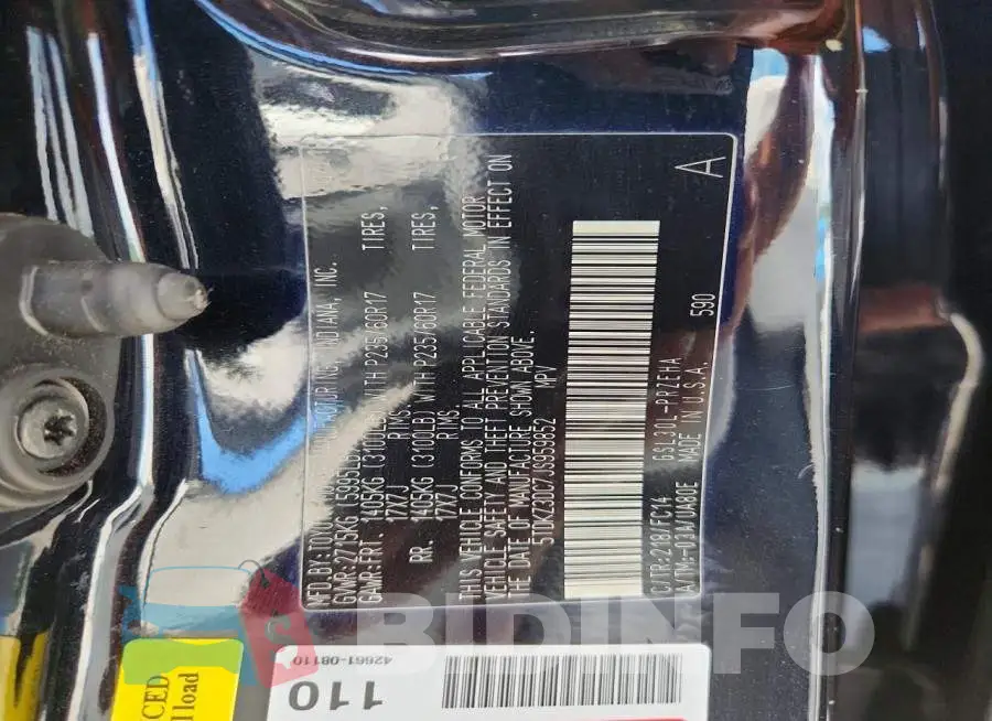 5TDKZ3DC7JS959852 Photo# 13