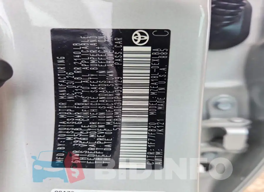 5YFB4MDE3TP435129 Photo# 12