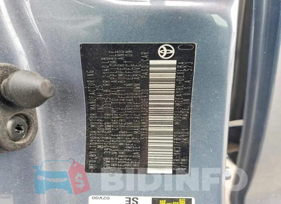 5YFB4MDE4SP306430 Photo# 12