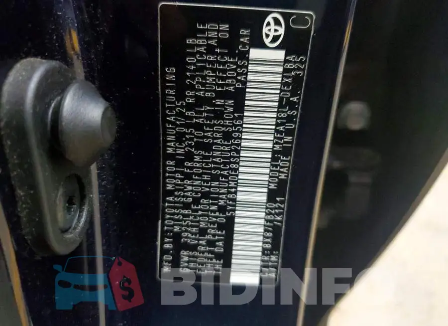 5YFB4MDE8SP269561 Photo# 12