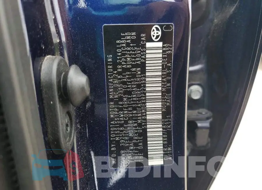 5YFB4MDEXRP221991 Photo# 12