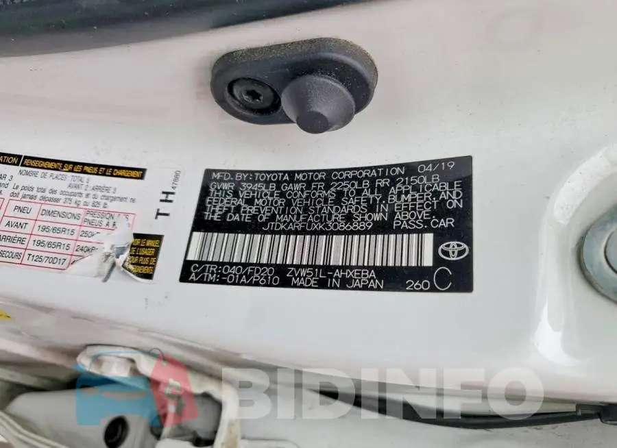 JTDKARFUXK3086889 Photo# 13