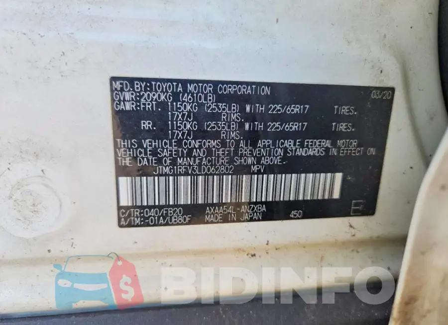 JTMG1RFV3LD062802 Photo# 14