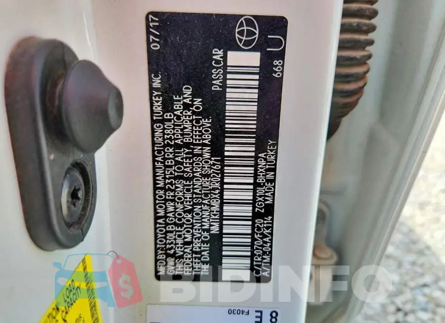 NMTKHMBX4JR027671 Photo# 12