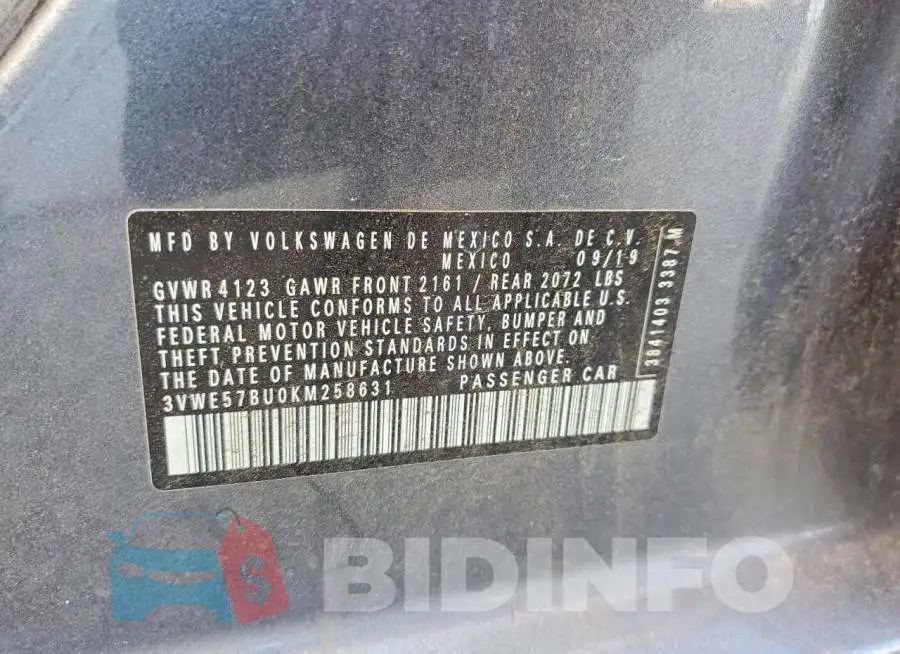 3VWE57BU0KM258631 Photo# 12