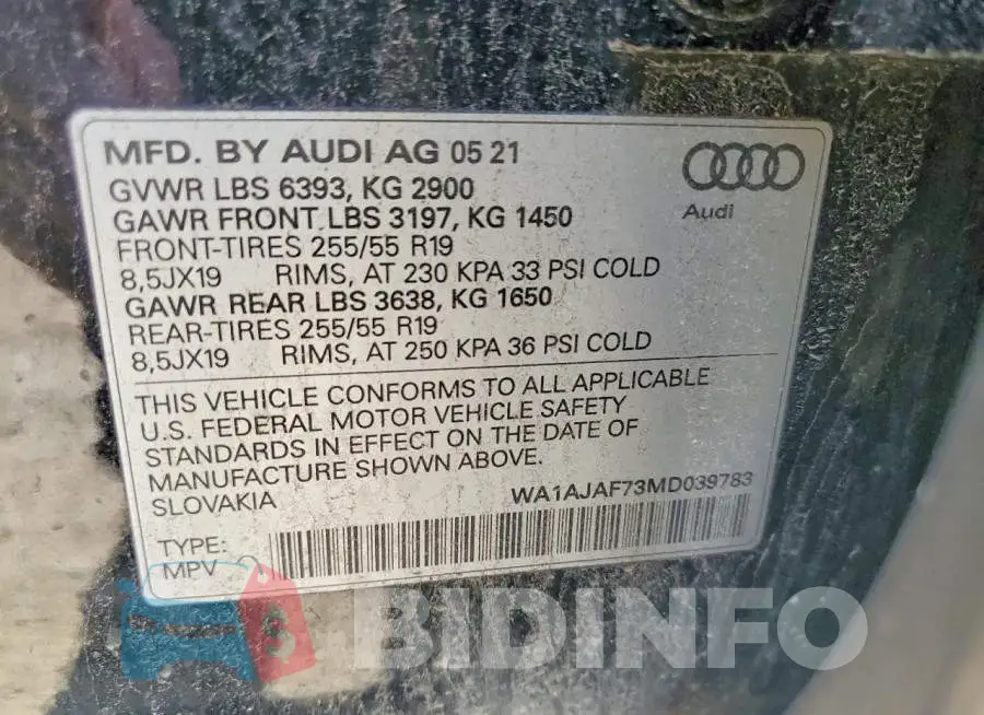 WA1AJAF73MD039783 Photo# 12