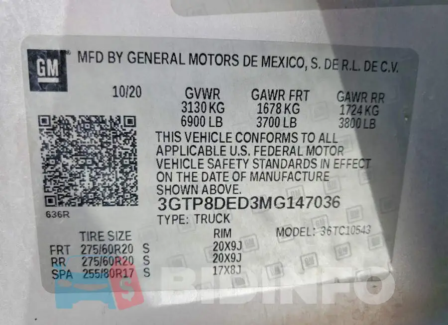 3GTP8DED3MG147036 Photo# 12