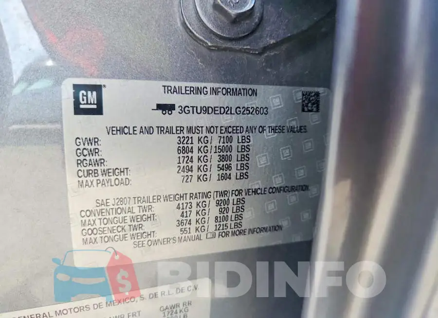 3GTU9DED2LG252603 Photo# 12