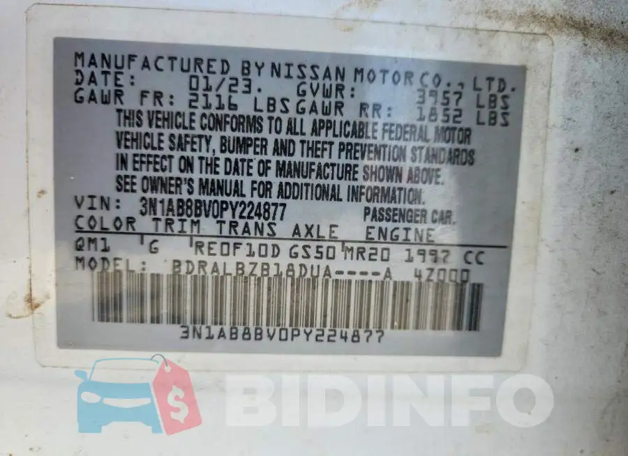 3N1AB8BV0PY224877 Photo# 13