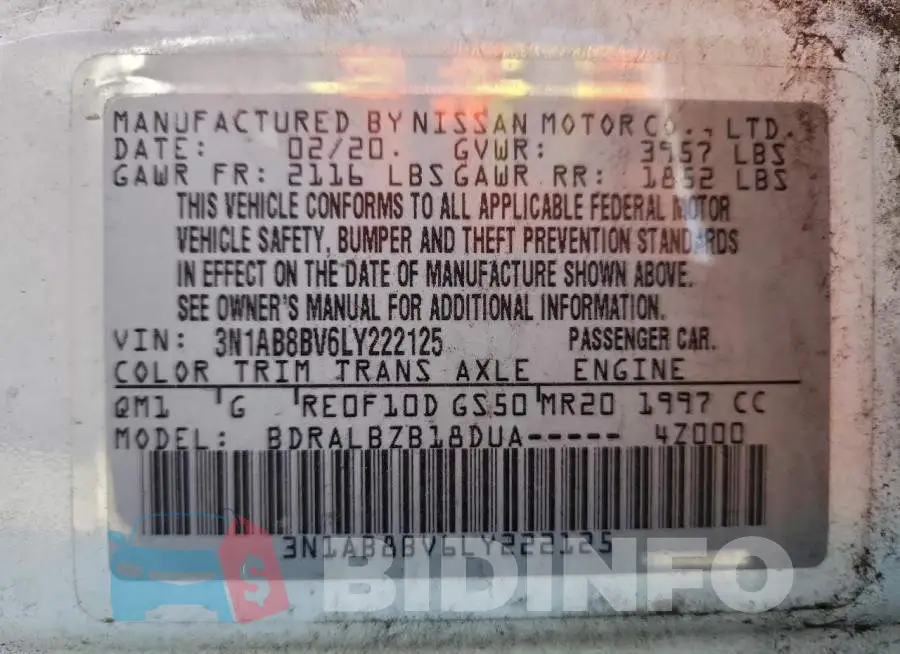 3N1AB8BV6LY222125 Photo# 13