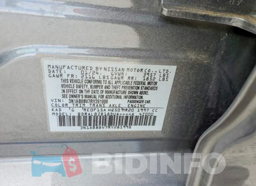 3N1AB8BV7RY281998 Photo# 12