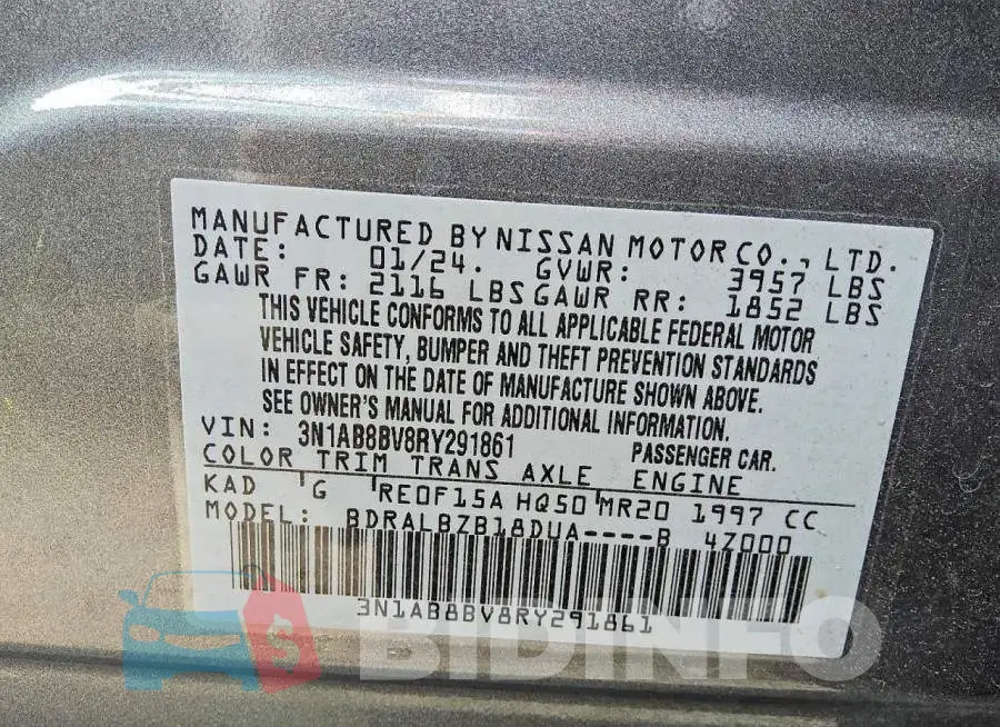 3N1AB8BV8RY291861 Photo# 12