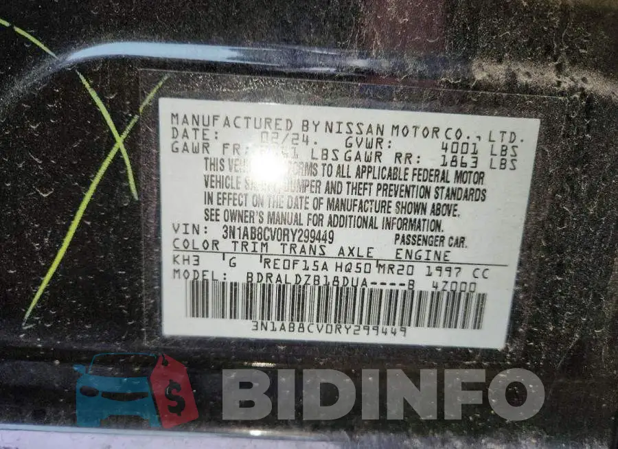 3N1AB8CV0RY299449 Photo# 12