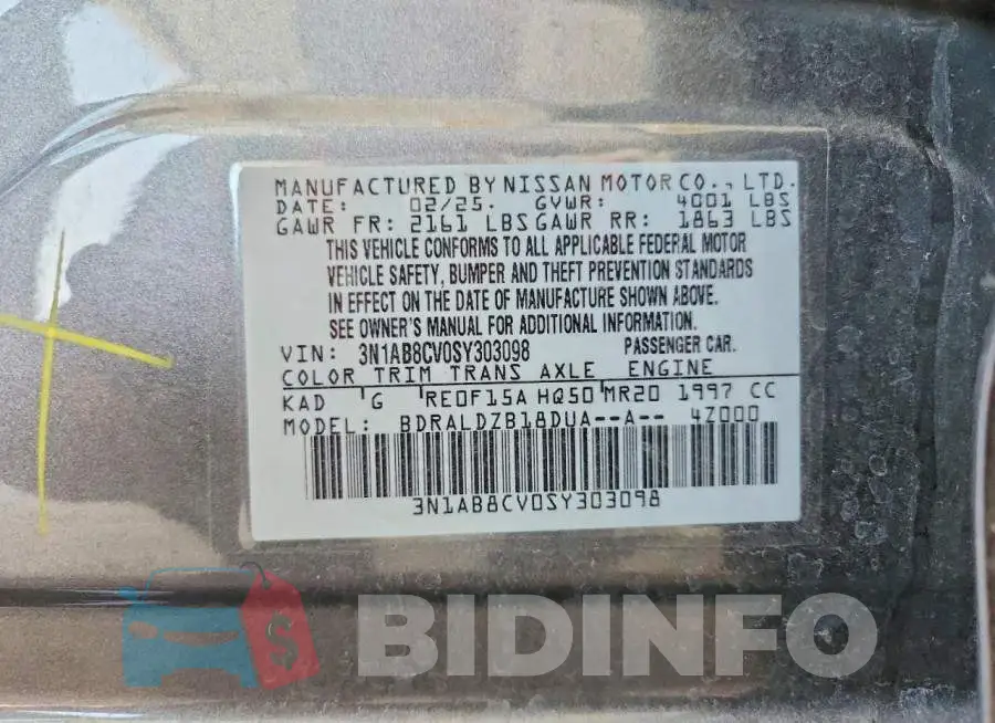 3N1AB8CV0SY303098 Photo# 12