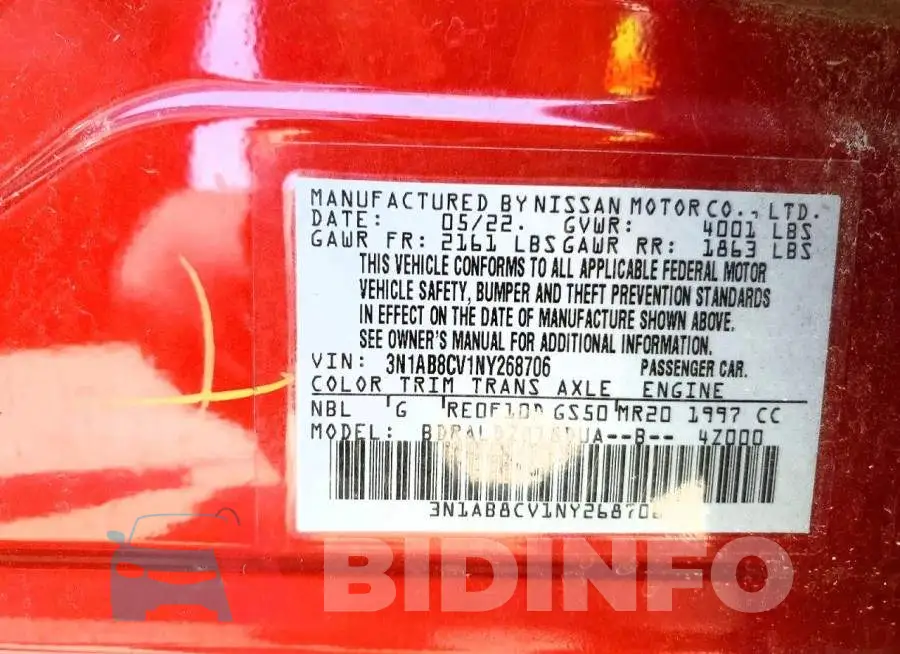 3N1AB8CV1NY268706 Photo# 13