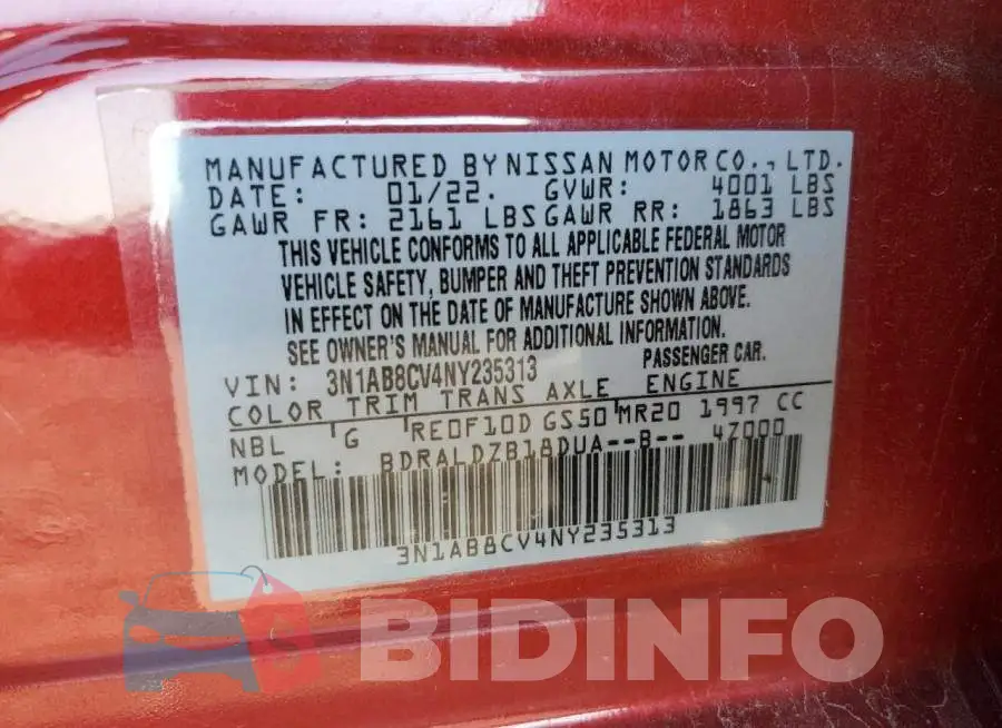 3N1AB8CV4NY235313 Photo# 12
