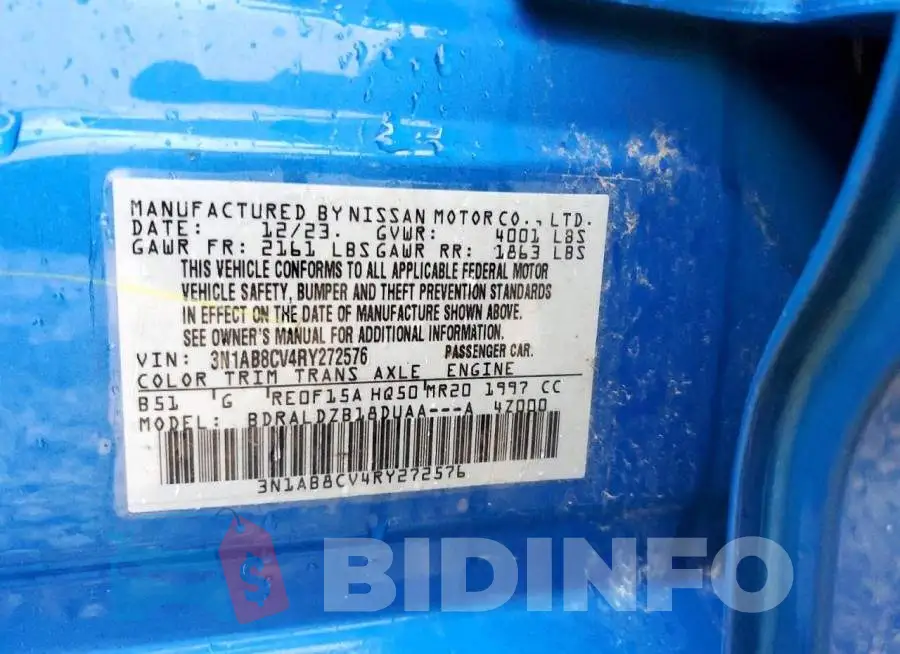 3N1AB8CV4RY272576 Photo# 12