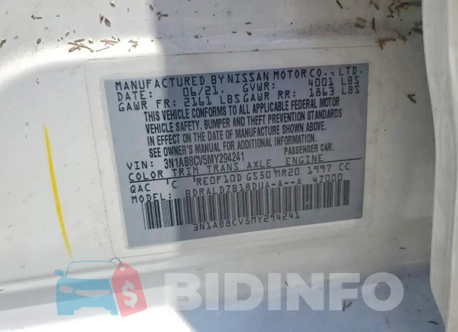 3N1AB8CV5MY294241 Photo# 12
