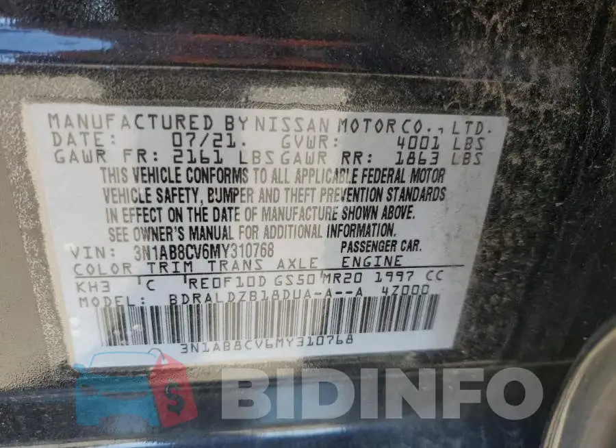 3N1AB8CV6MY310768 Photo# 12