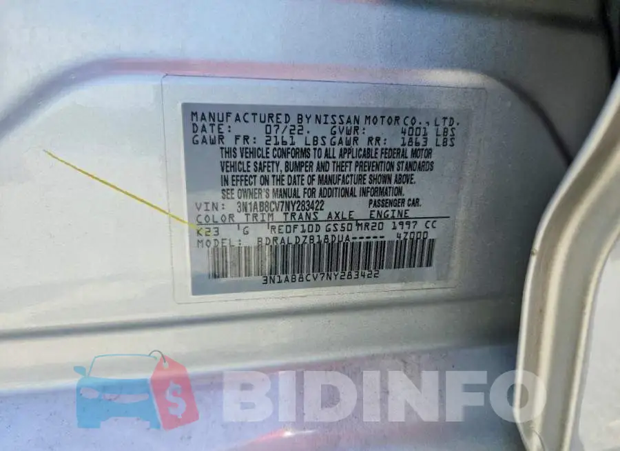 3N1AB8CV7NY283422 Photo# 12