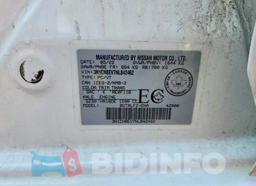 3N1CN8EV7NL842462 Photo# 13