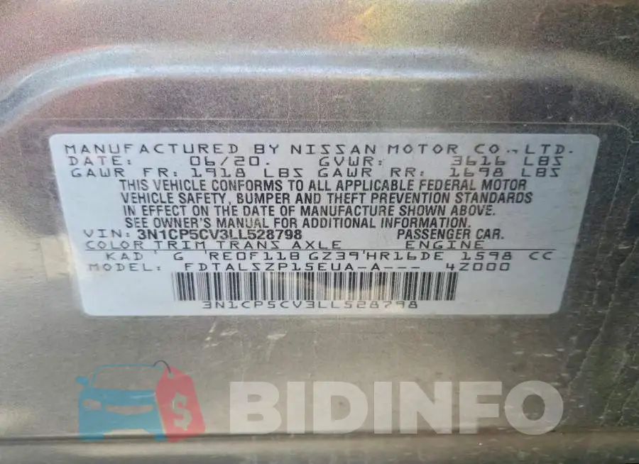 3N1CP5CV3LL528798 Photo# 14