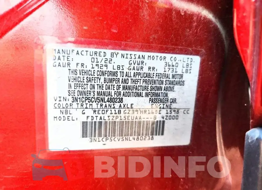 3N1CP5CV5NL480238 Photo# 14