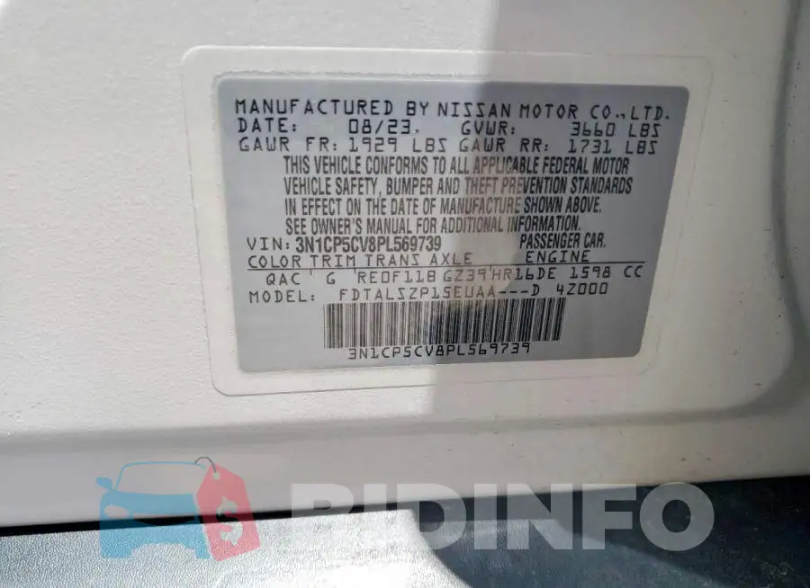 3N1CP5CV8PL569739 Photo# 13