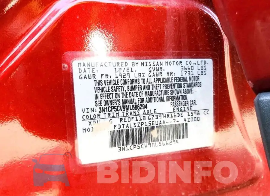 3N1CP5CV9ML566294 Photo# 13