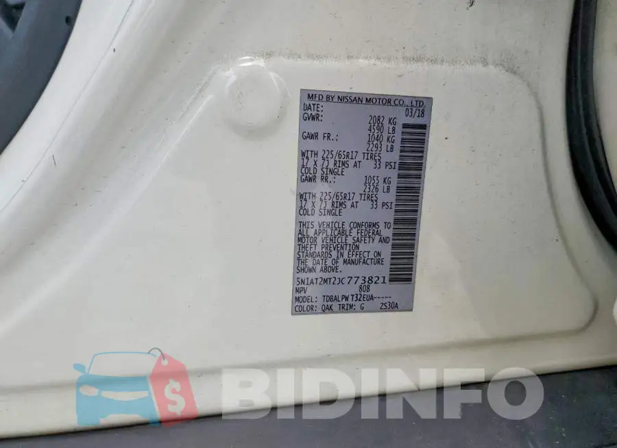 5N1AT2MT2JC773821 Photo# 13