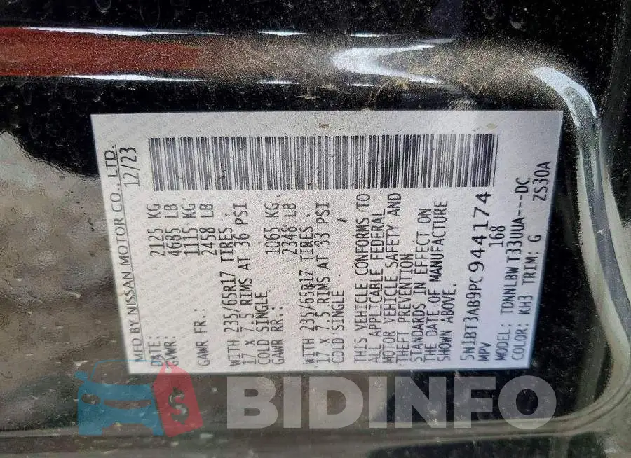 5N1BT3AB9PC944174 Photo# 14