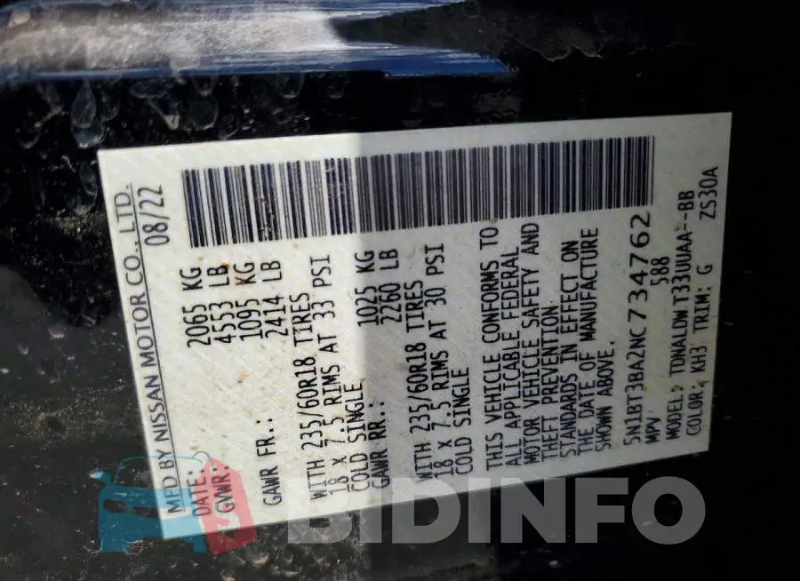 5N1BT3BA2NC734762 Photo# 13