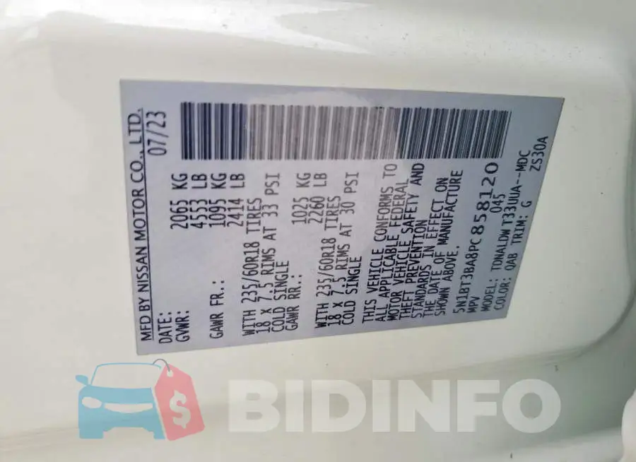 5N1BT3BA8PC858120 Photo# 13