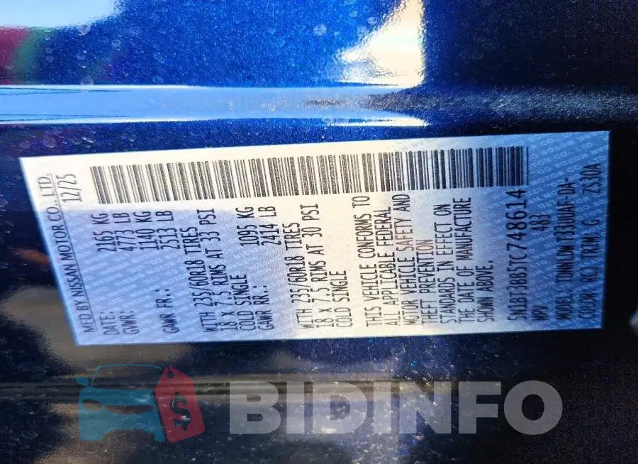 5N1BT3BB5TC748614 Photo# 12