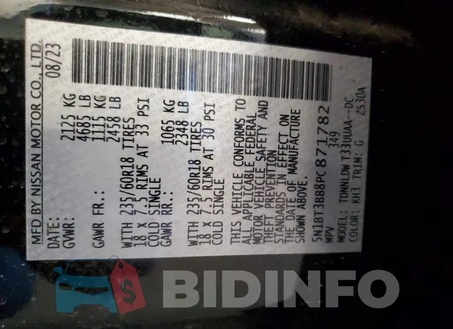 5N1BT3BB8PC871782 Photo# 13