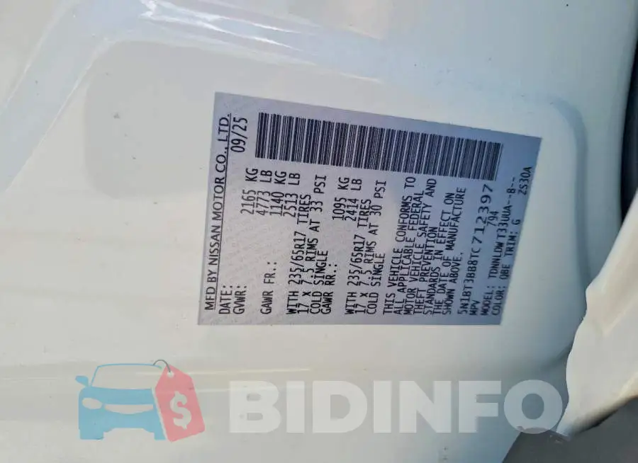 5N1BT3BB8TC712397 Photo# 12