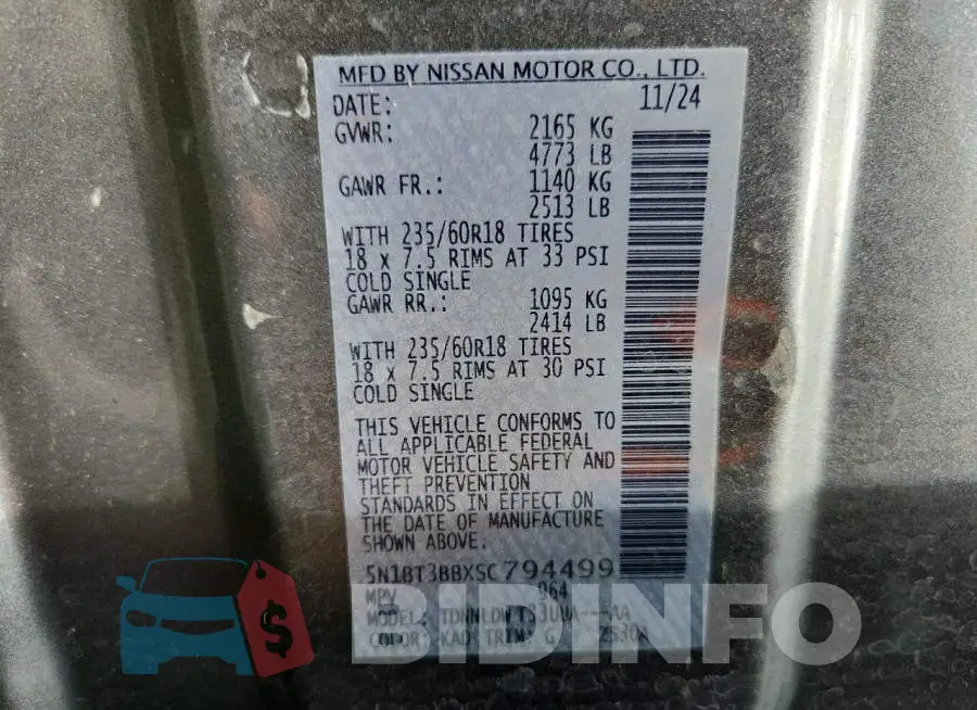 5N1BT3BBXSC794499 Photo# 14