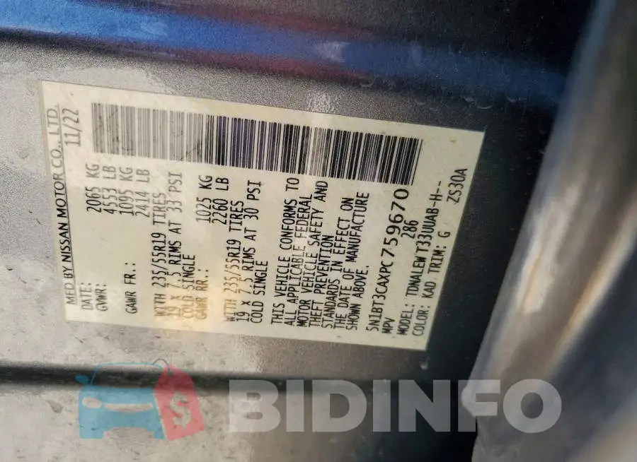 5N1BT3CAXPC759670 Photo# 14
