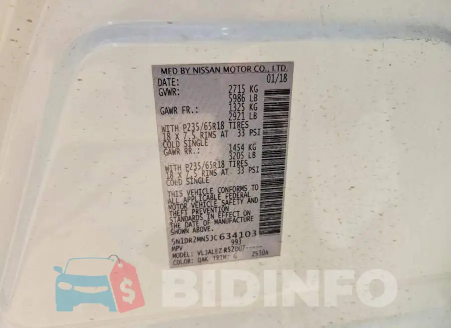 5N1DR2MN5JC634103 Photo# 14
