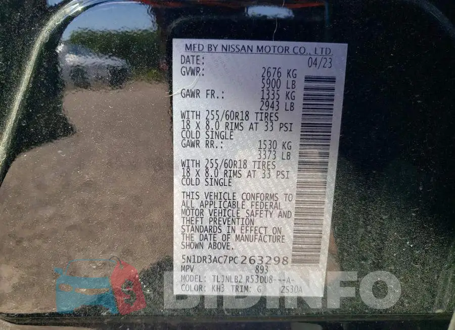 5N1DR3AC7PC263298 Photo# 13