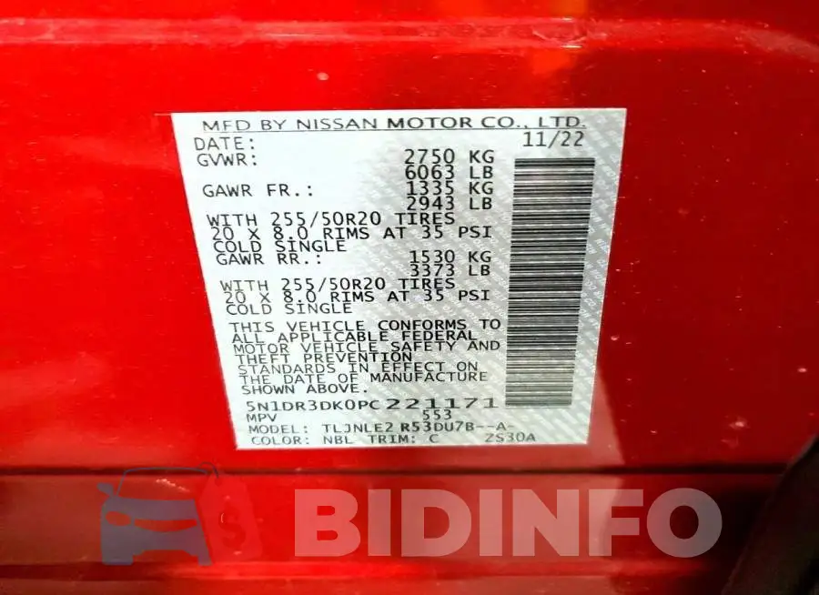 5N1DR3DK0PC221171 Photo# 13