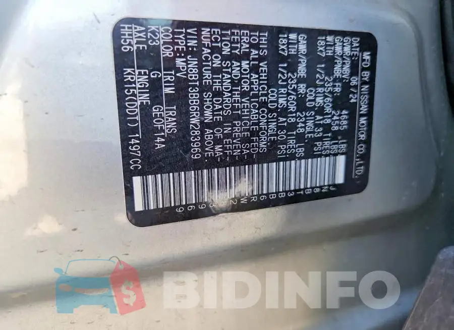 JN8BT3BB6RW283969 Photo# 13