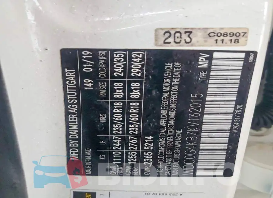 WDC0G4KB7KV162015 Photo# 13