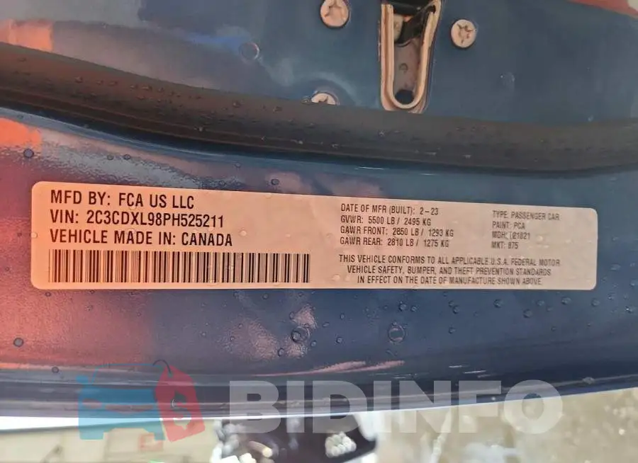2C3CDXL98PH525211 Photo# 12