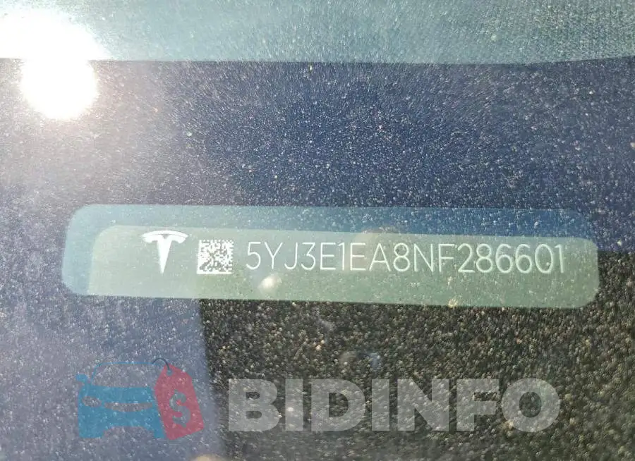 5YJ3E1EA8NF286601 Photo# 12